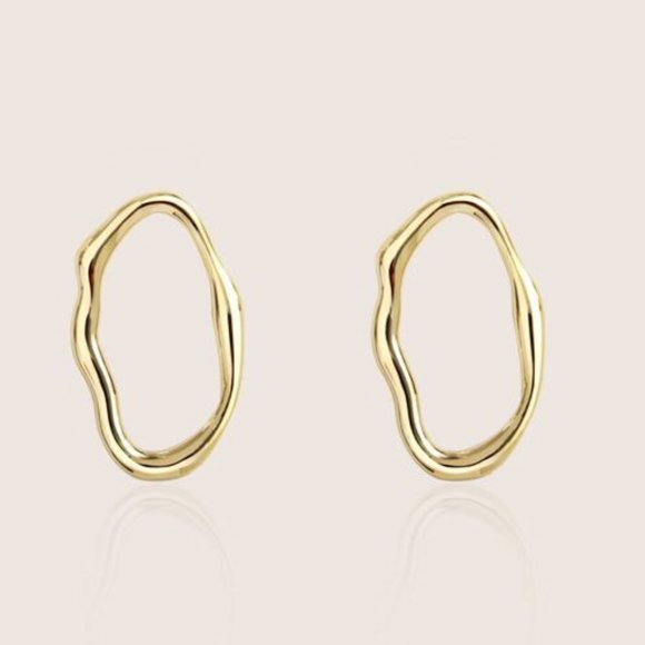 Earrings Geometric Gold/ Best Gift for HER/ YOU /G - Picture 1 of 3